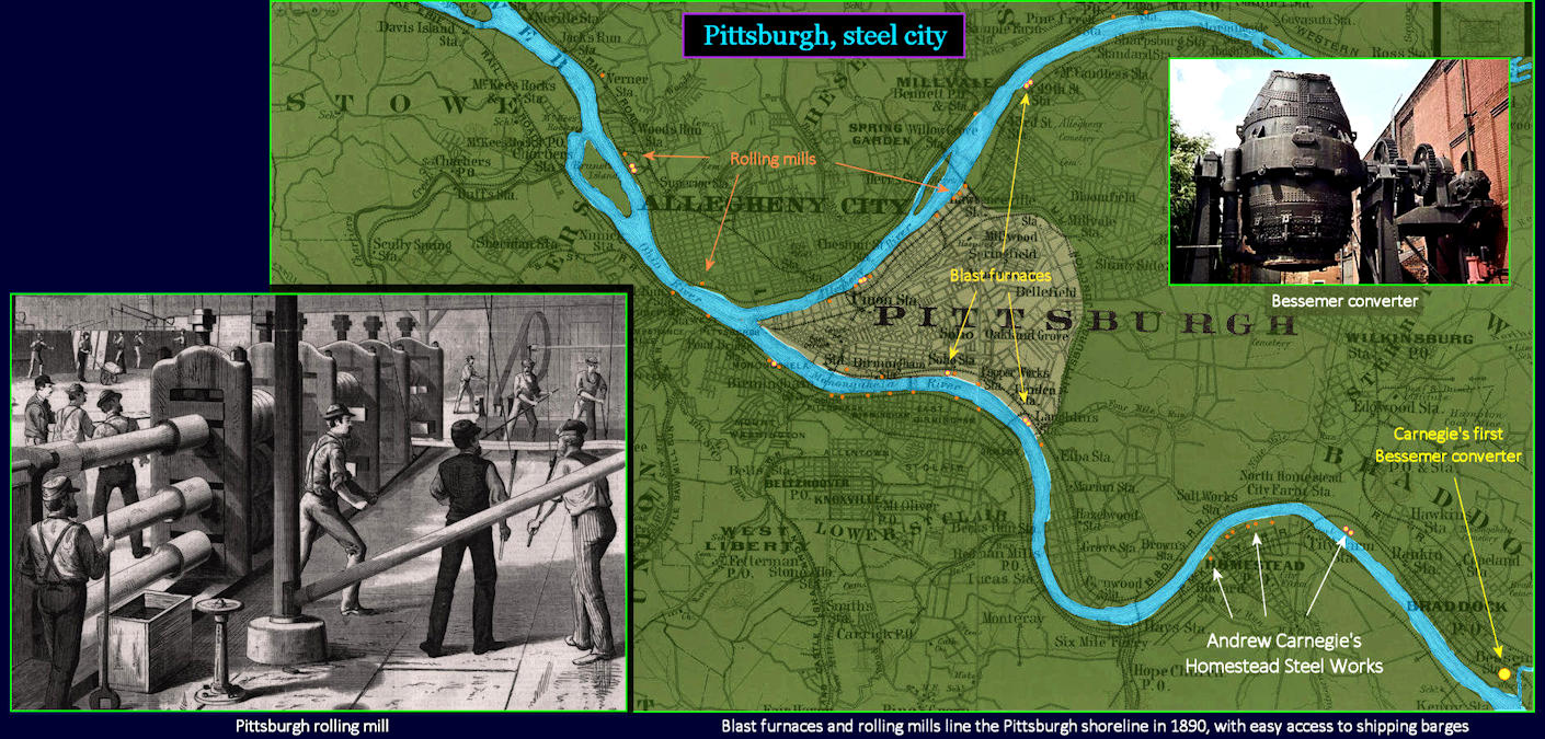 Pittsburgh, 1890, map